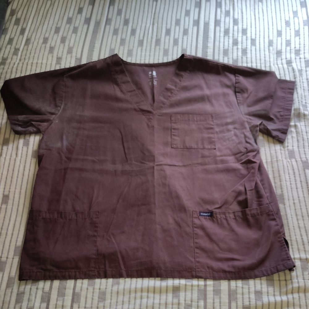Men's Brown Scrub Top